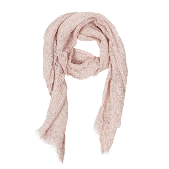 100% Linen Scarf - Pink