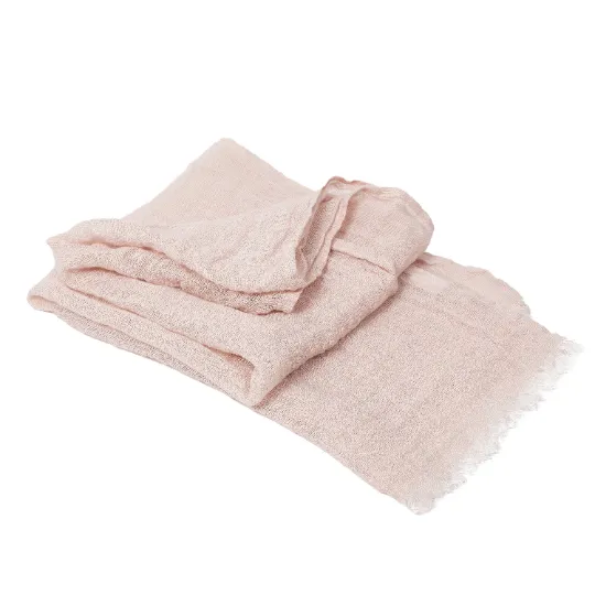 100% Linen Scarf - Pink