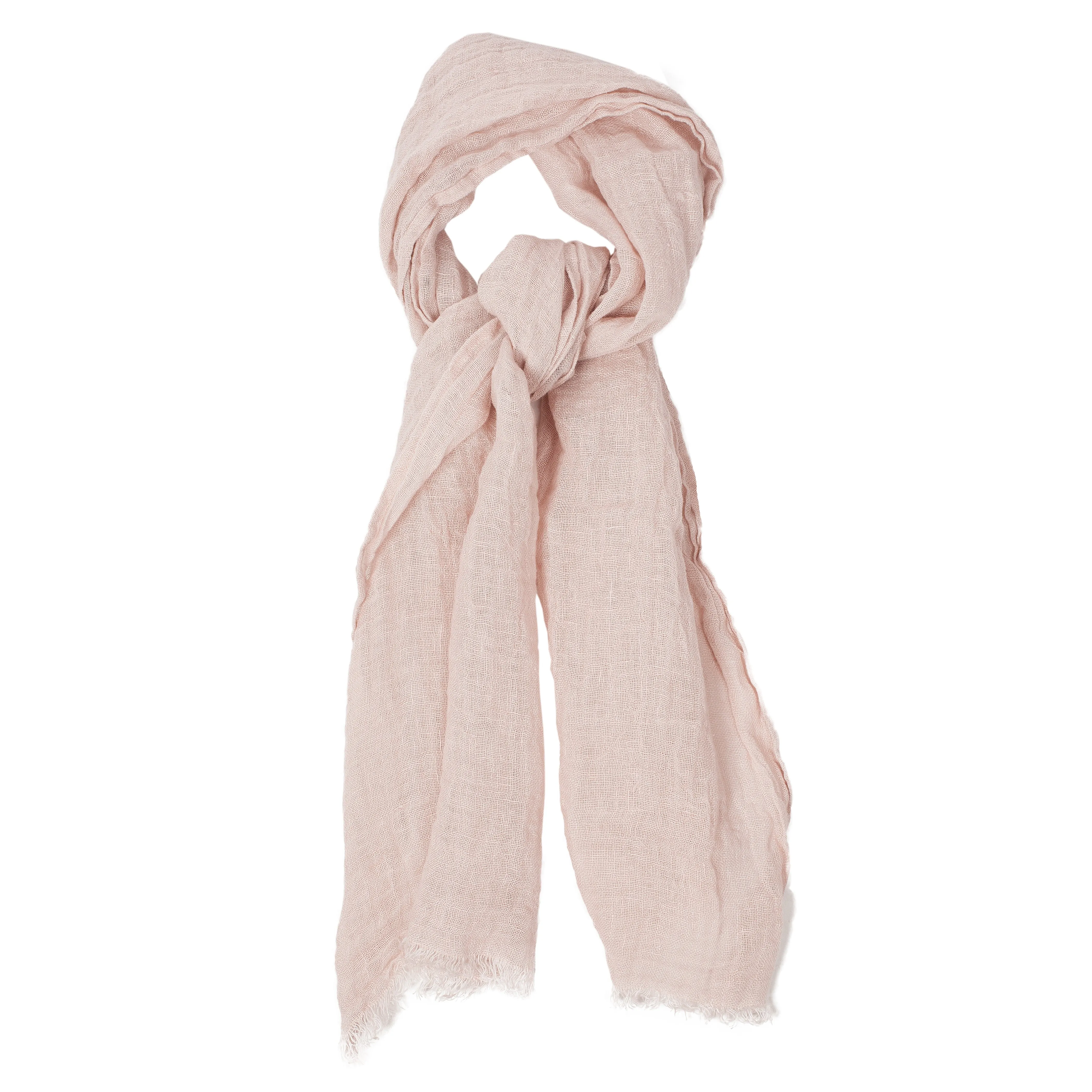 100% Linen Scarf - Pink