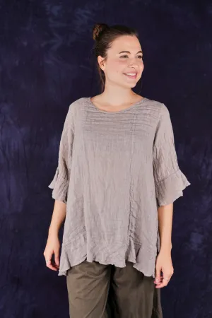 1516  Bias Flounce Top Moon Rock