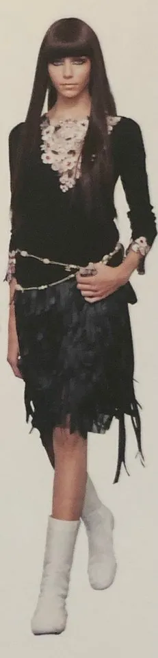 2005A Ribbon Car Wash Silk Skirt