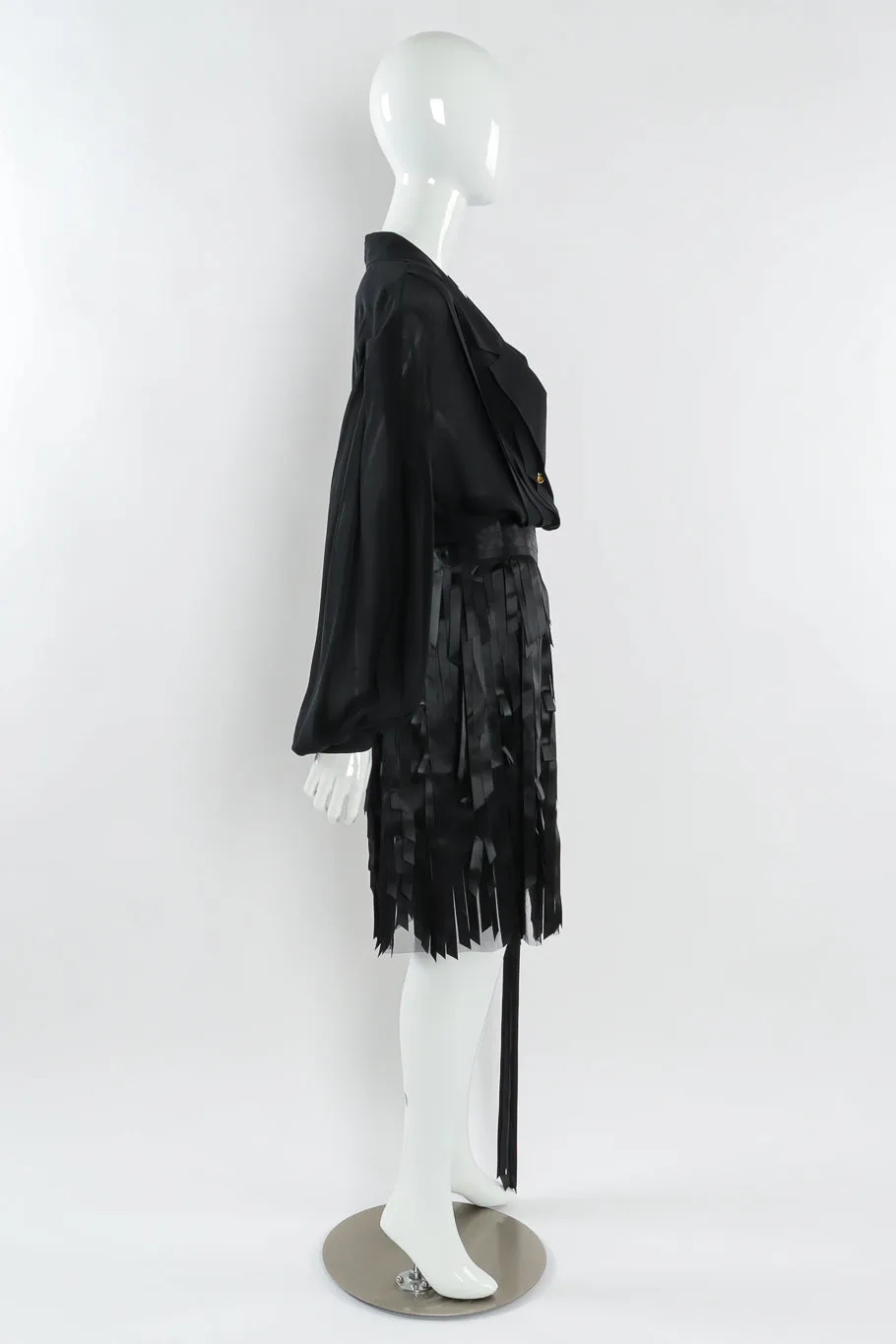 2005A Ribbon Car Wash Silk Skirt