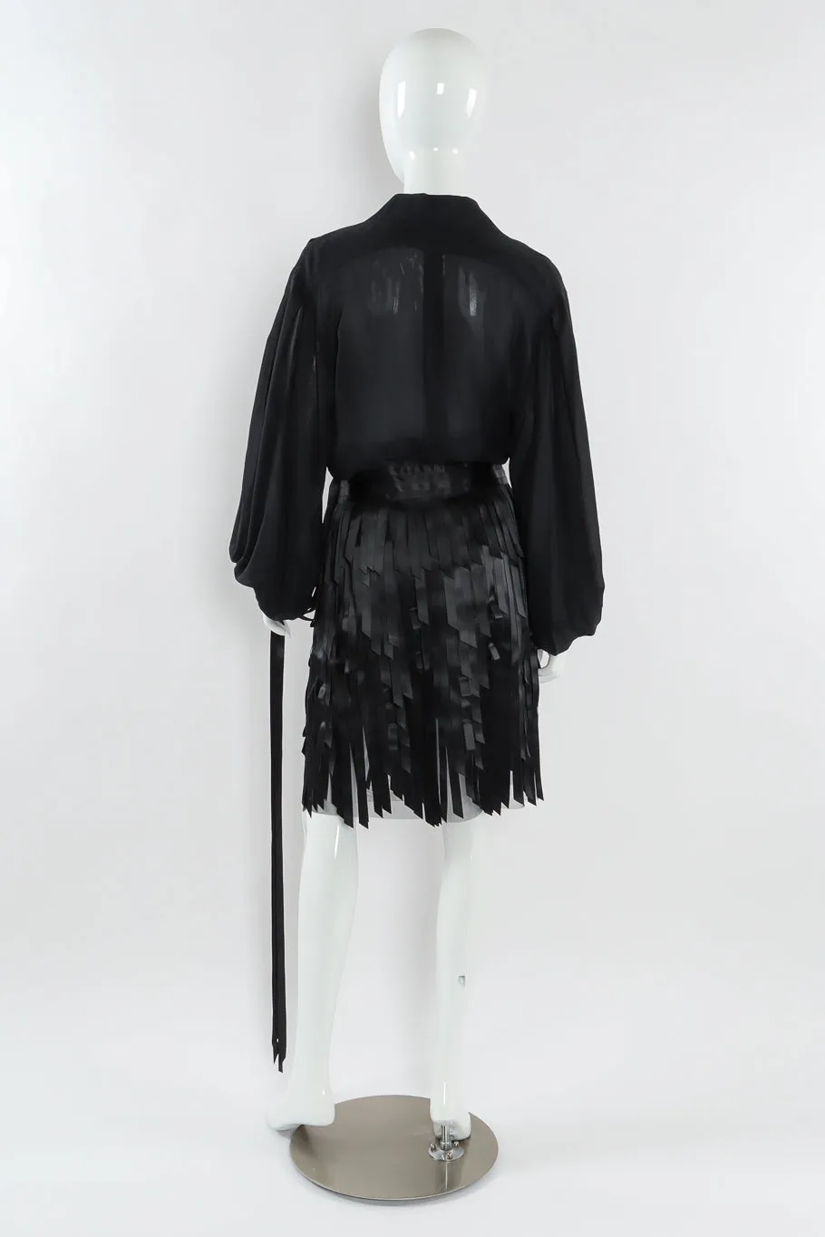 2005A Ribbon Car Wash Silk Skirt