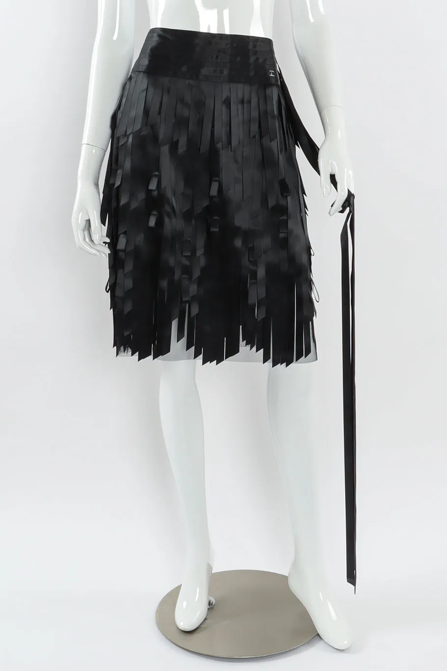 2005A Ribbon Car Wash Silk Skirt