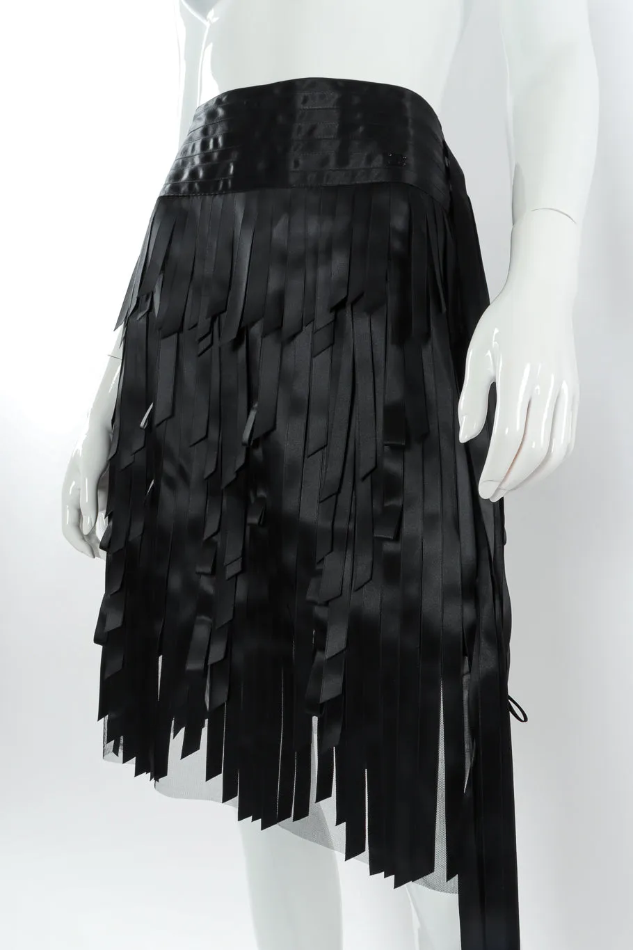 2005A Ribbon Car Wash Silk Skirt