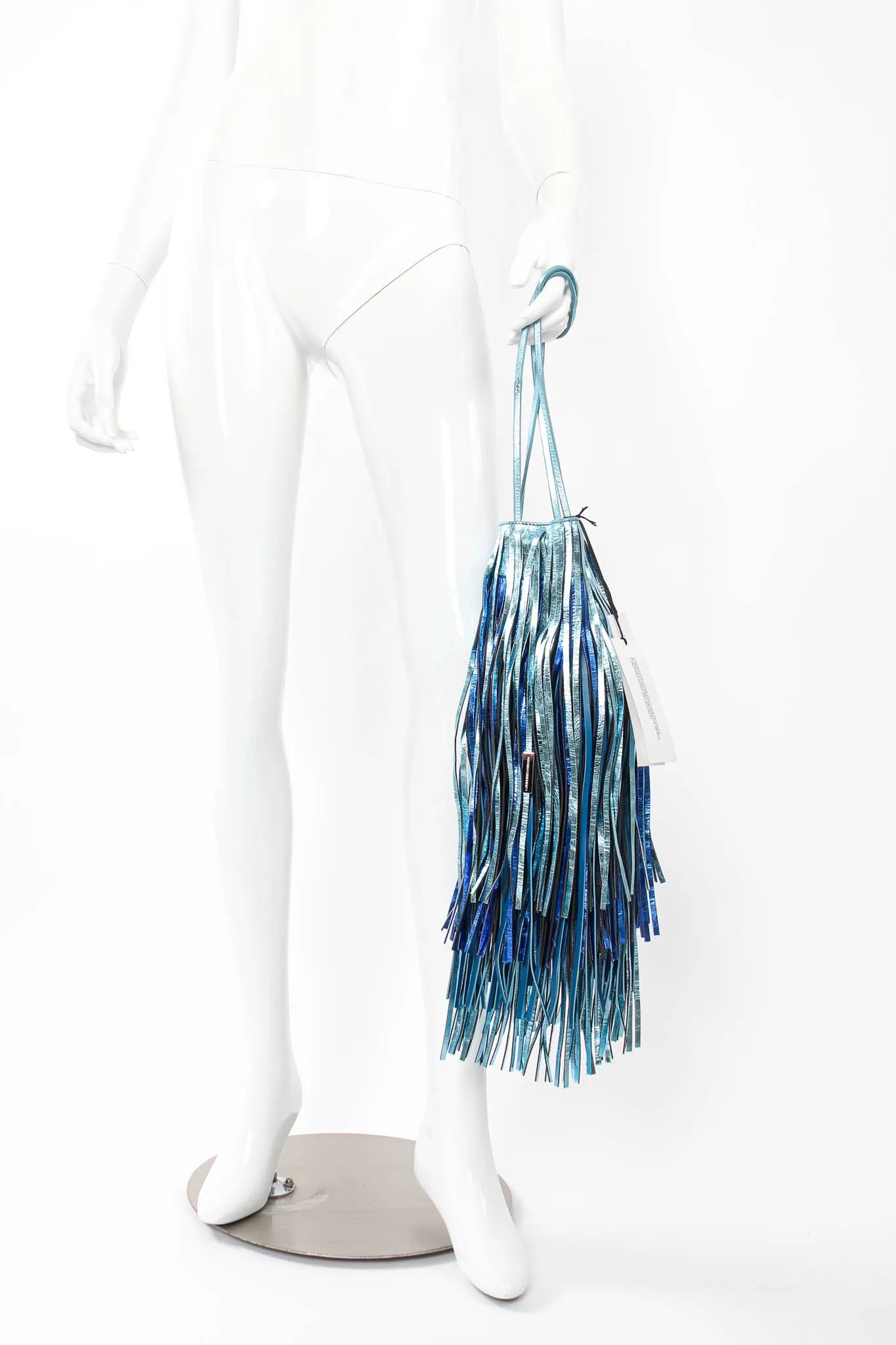 2018 S/S Metallic Fringe Bucket Bag