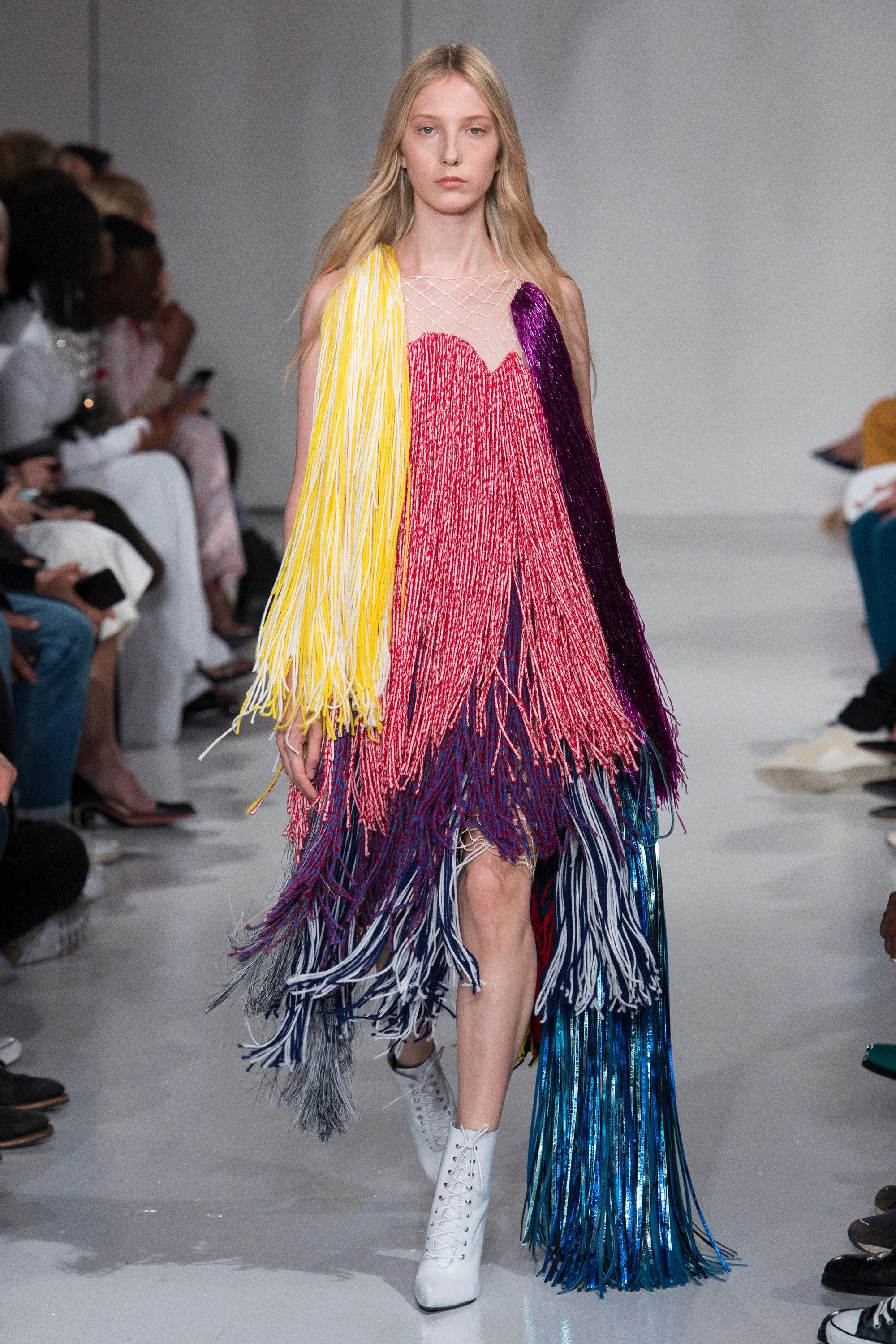 2018 S/S Metallic Fringe Bucket Bag