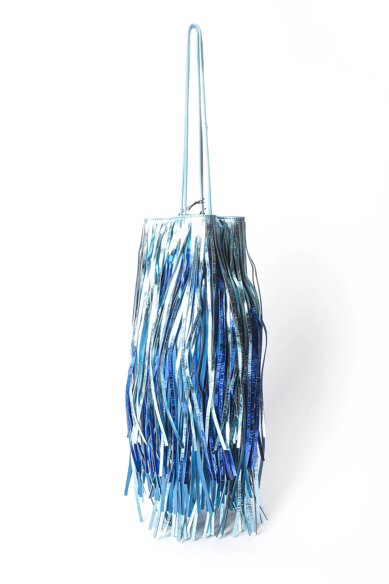 2018 S/S Metallic Fringe Bucket Bag