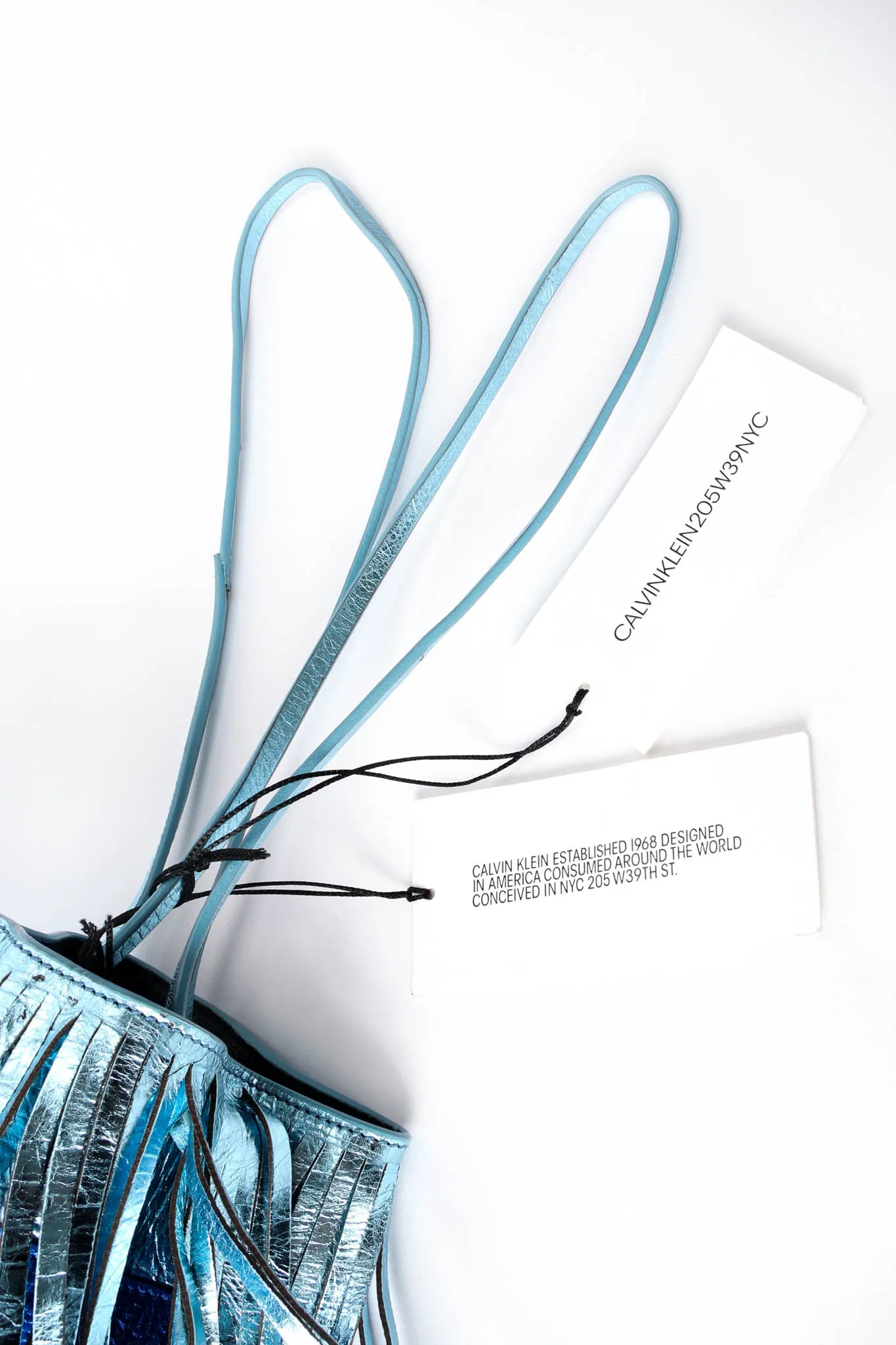 2018 S/S Metallic Fringe Bucket Bag