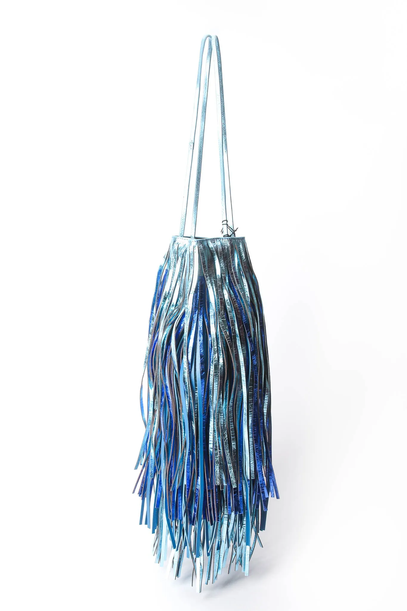 2018 S/S Metallic Fringe Bucket Bag