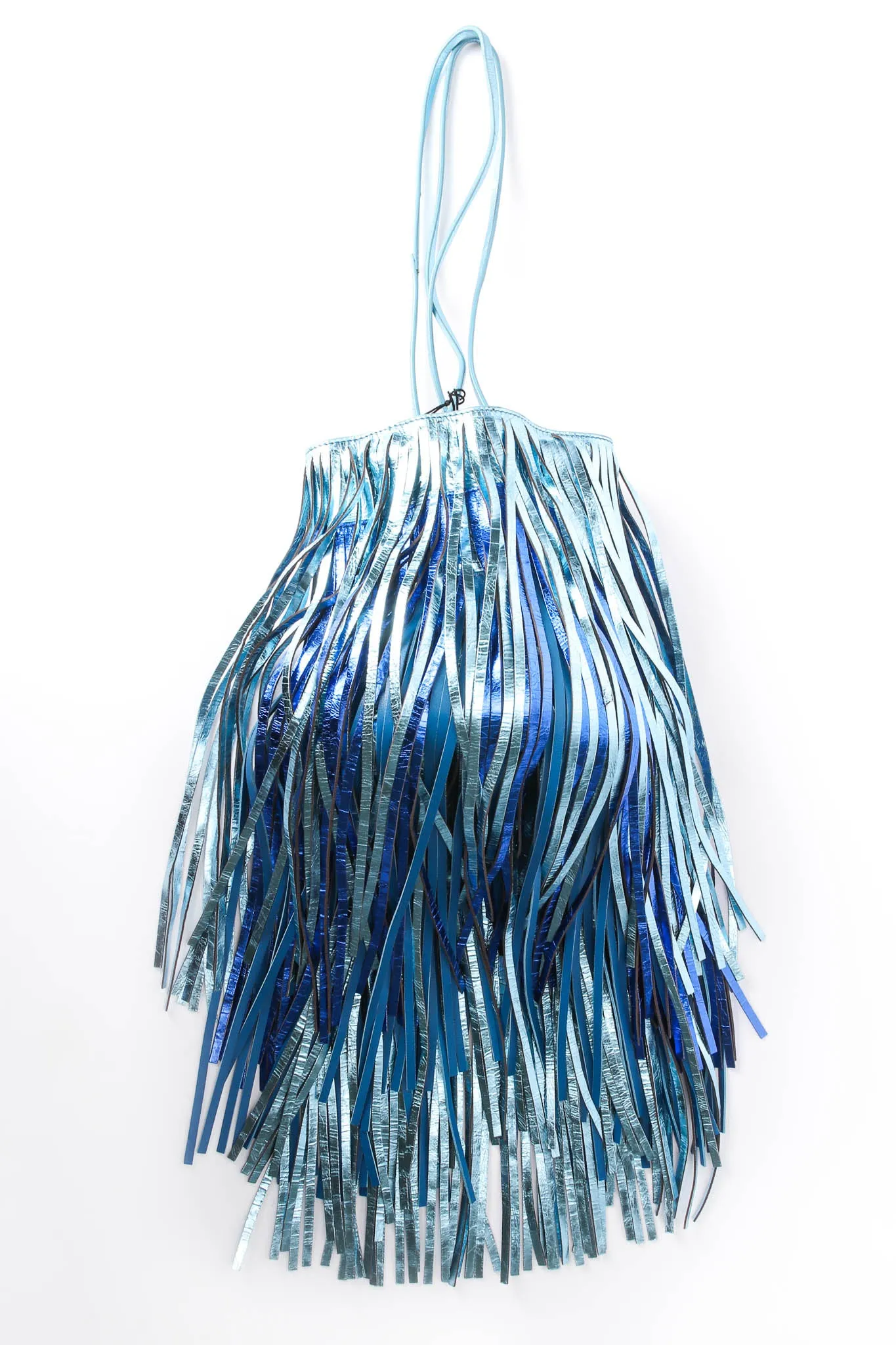 2018 S/S Metallic Fringe Bucket Bag