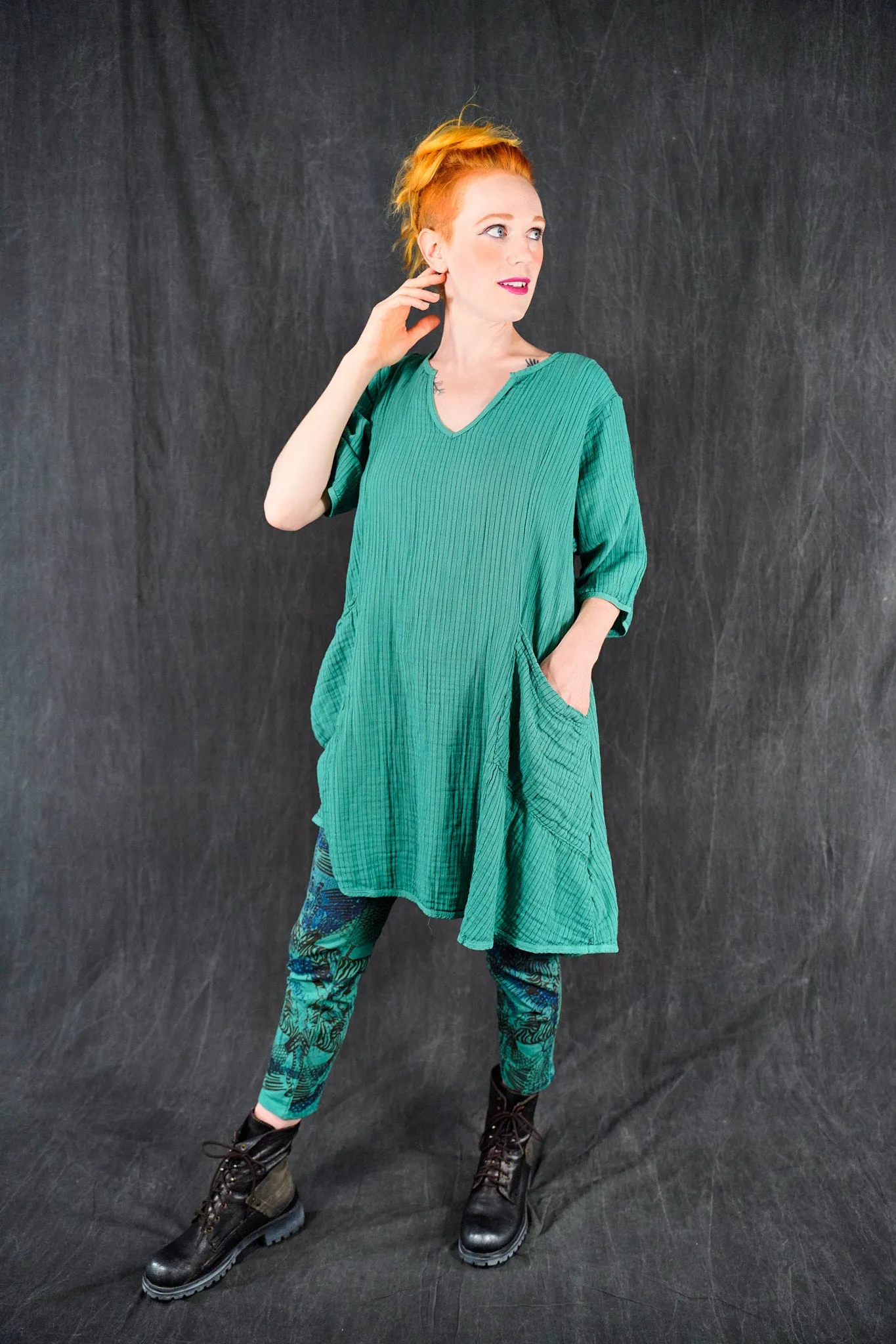 2309 Bliss Dress Cyan-U