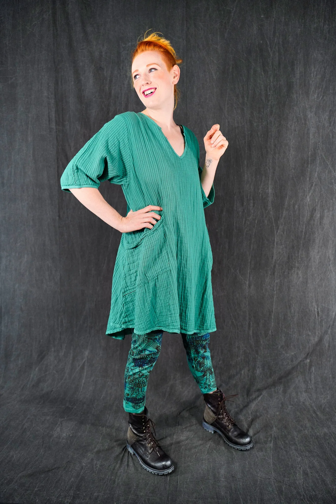 2309 Bliss Dress Cyan-U