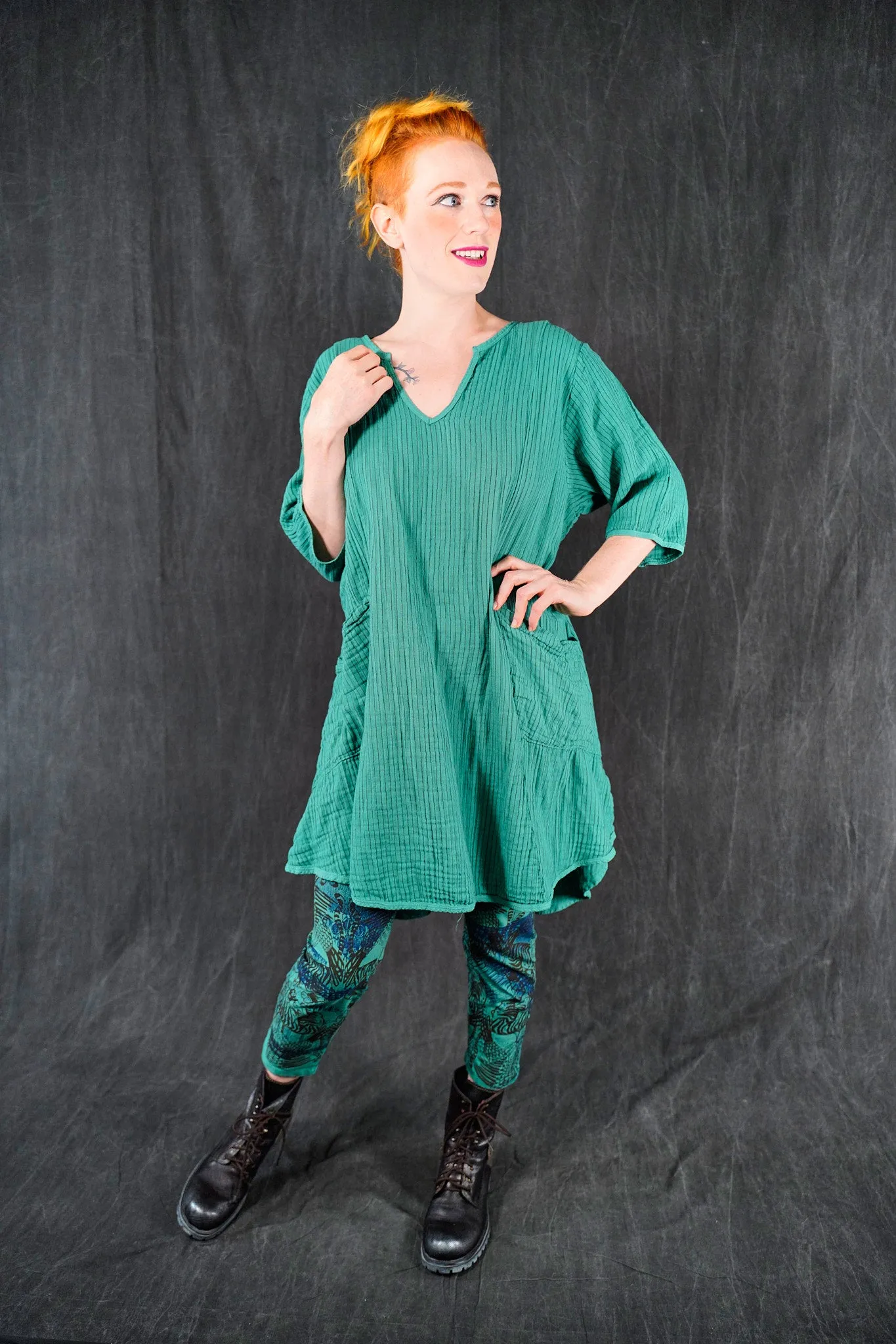 2309 Bliss Dress Cyan-U