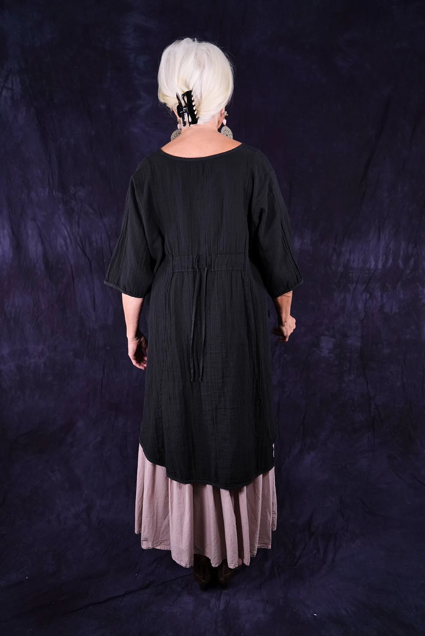 2309 Bliss Top Double Gauze Black-U