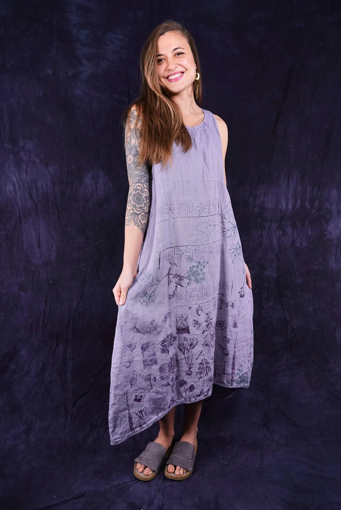 2337 Linen Sundress Amethyst-P