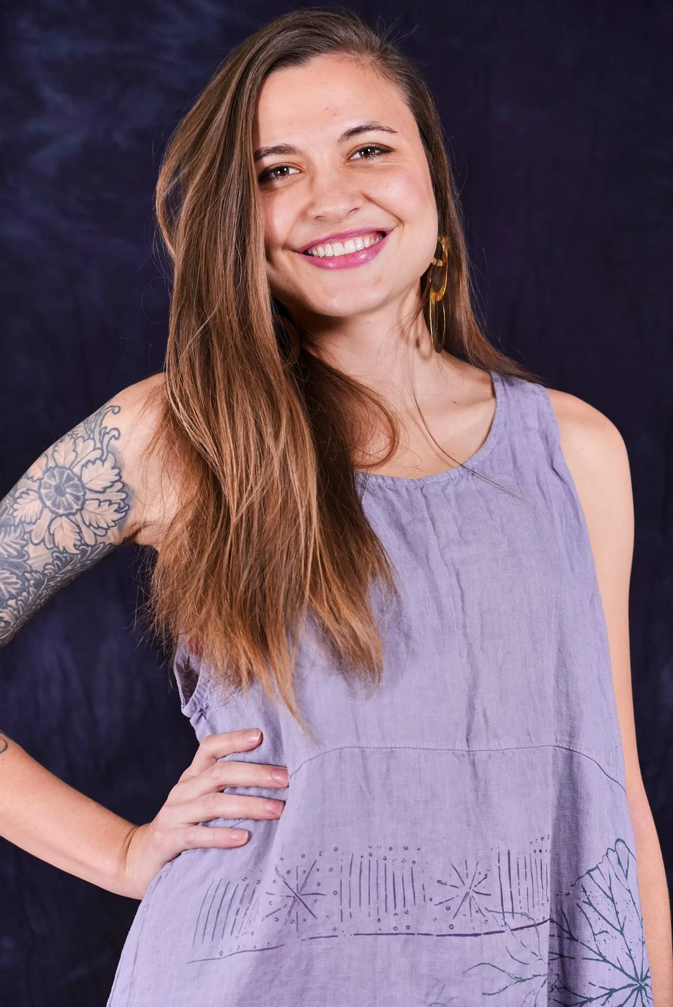 2337 Linen Sundress Amethyst-P