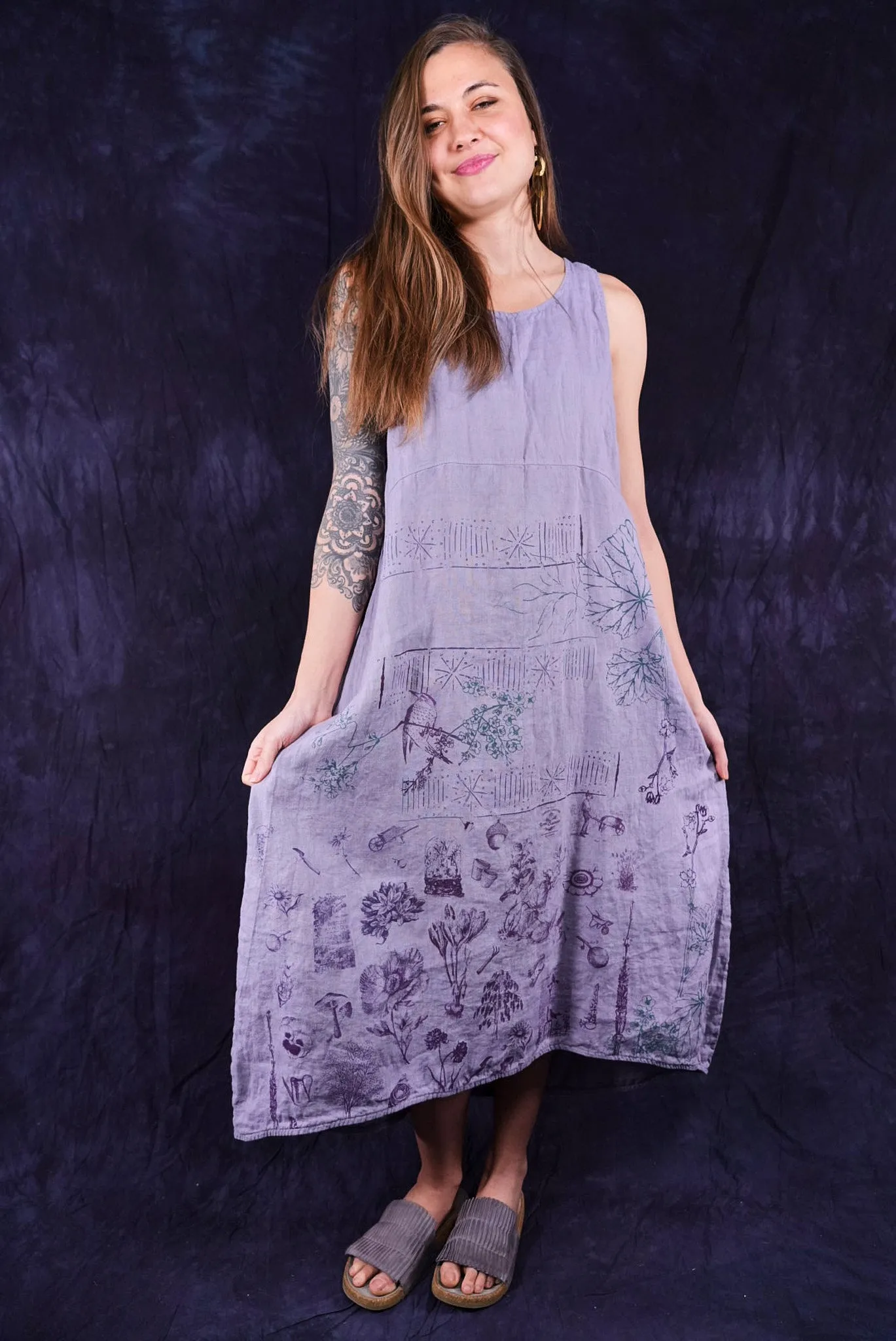 2337 Linen Sundress Amethyst-P