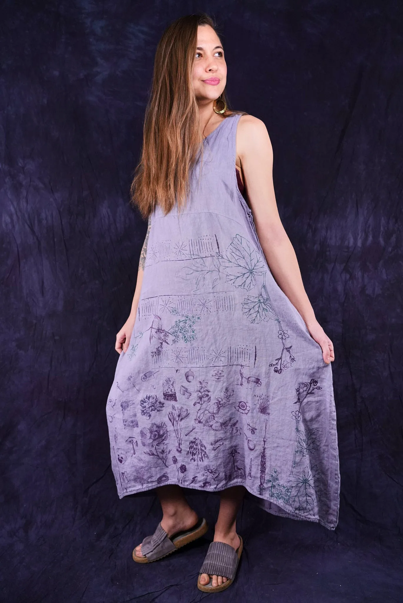 2337 Linen Sundress Amethyst-P