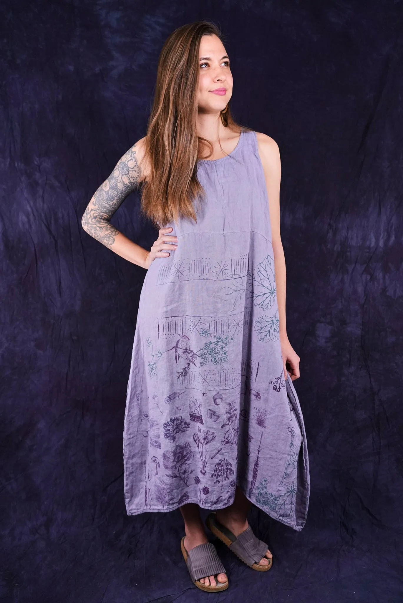2337 Linen Sundress Amethyst-P