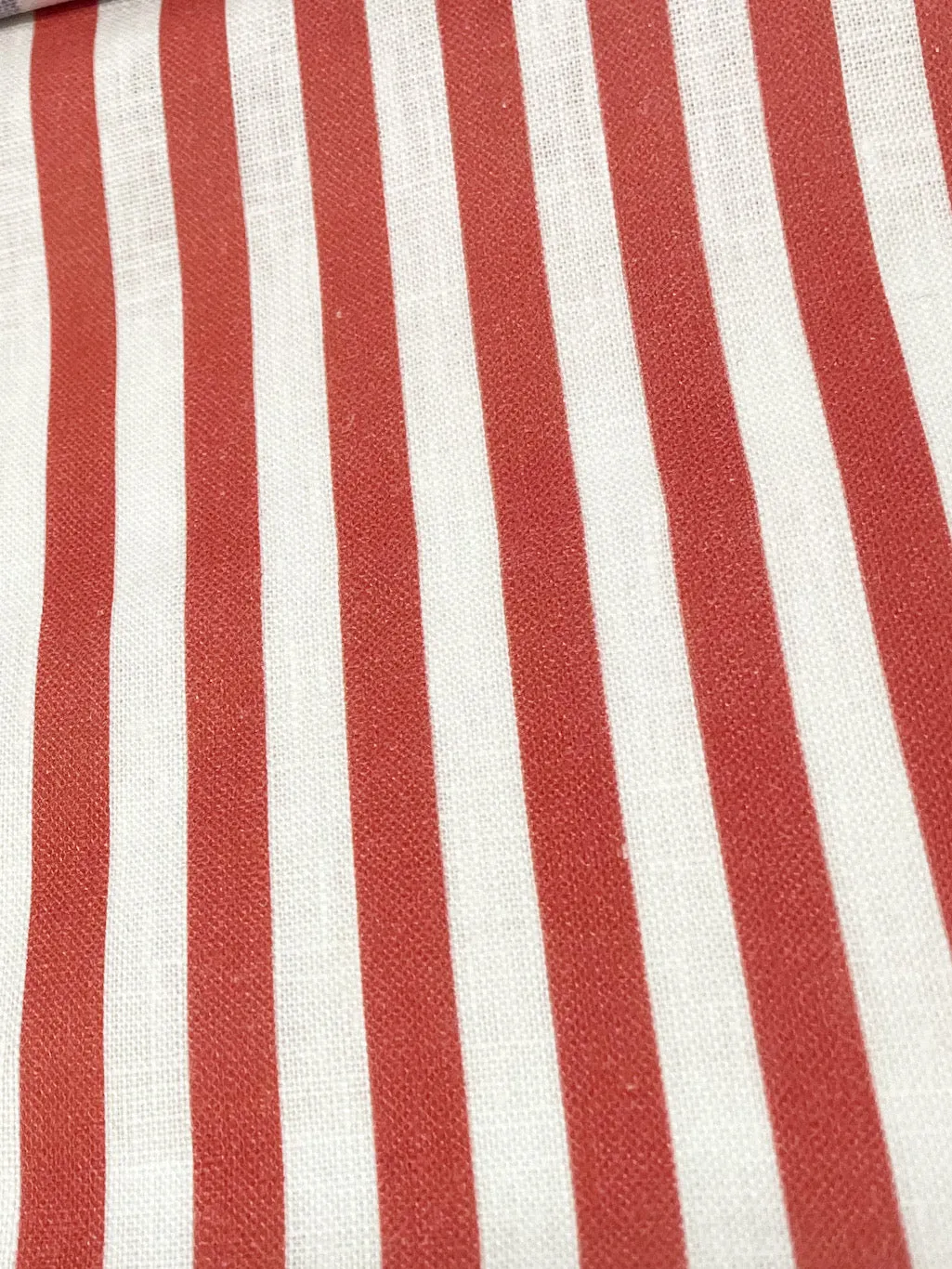 3/8" Narrow Stripe 100% Natural Linen Fabric By The Yard/CL1102