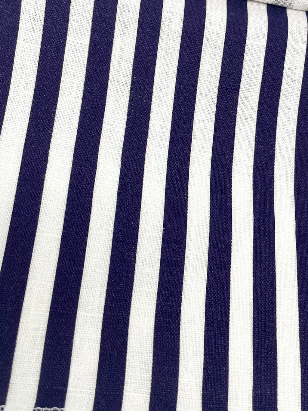 3/8" Narrow Stripe 100% Natural Linen Fabric By The Yard/CL1102