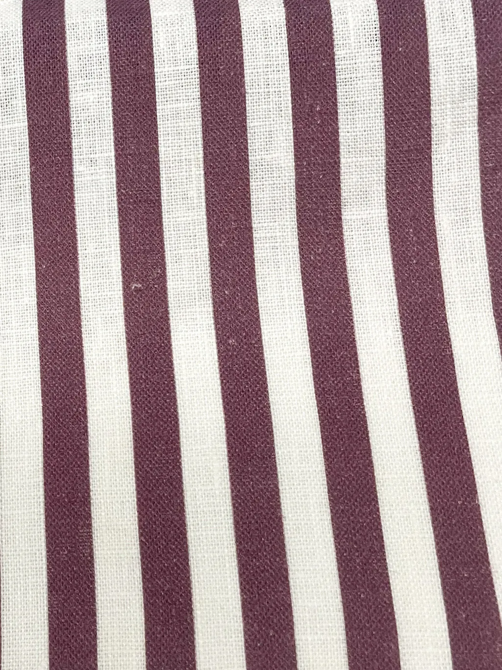 3/8" Narrow Stripe 100% Natural Linen Fabric By The Yard/CL1102