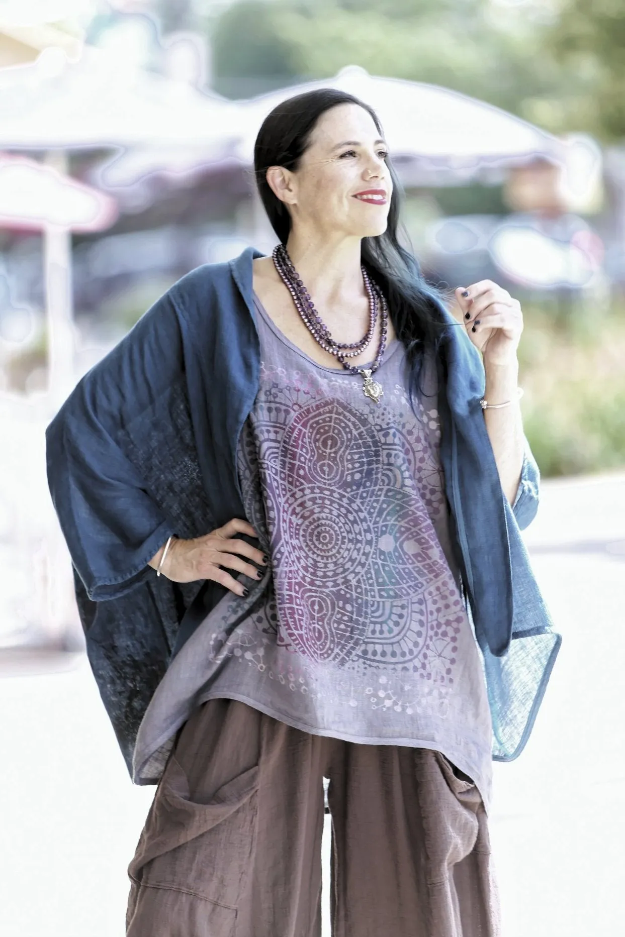 5230 Artful Summer Cardi-Sapphire-Butterflies
