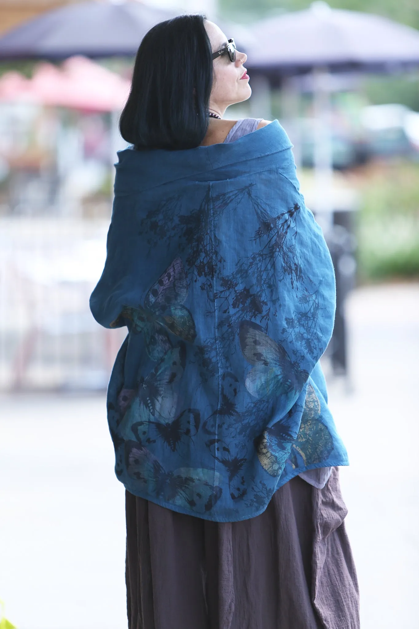 5230 Artful Summer Cardi-Sapphire-Butterflies