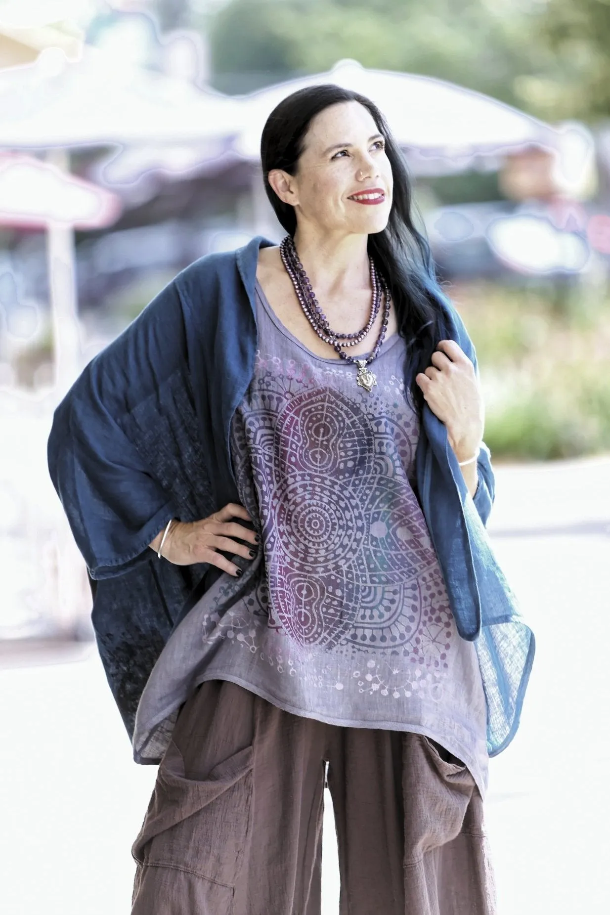 5230 Artful Summer Cardi-Sapphire-Butterflies