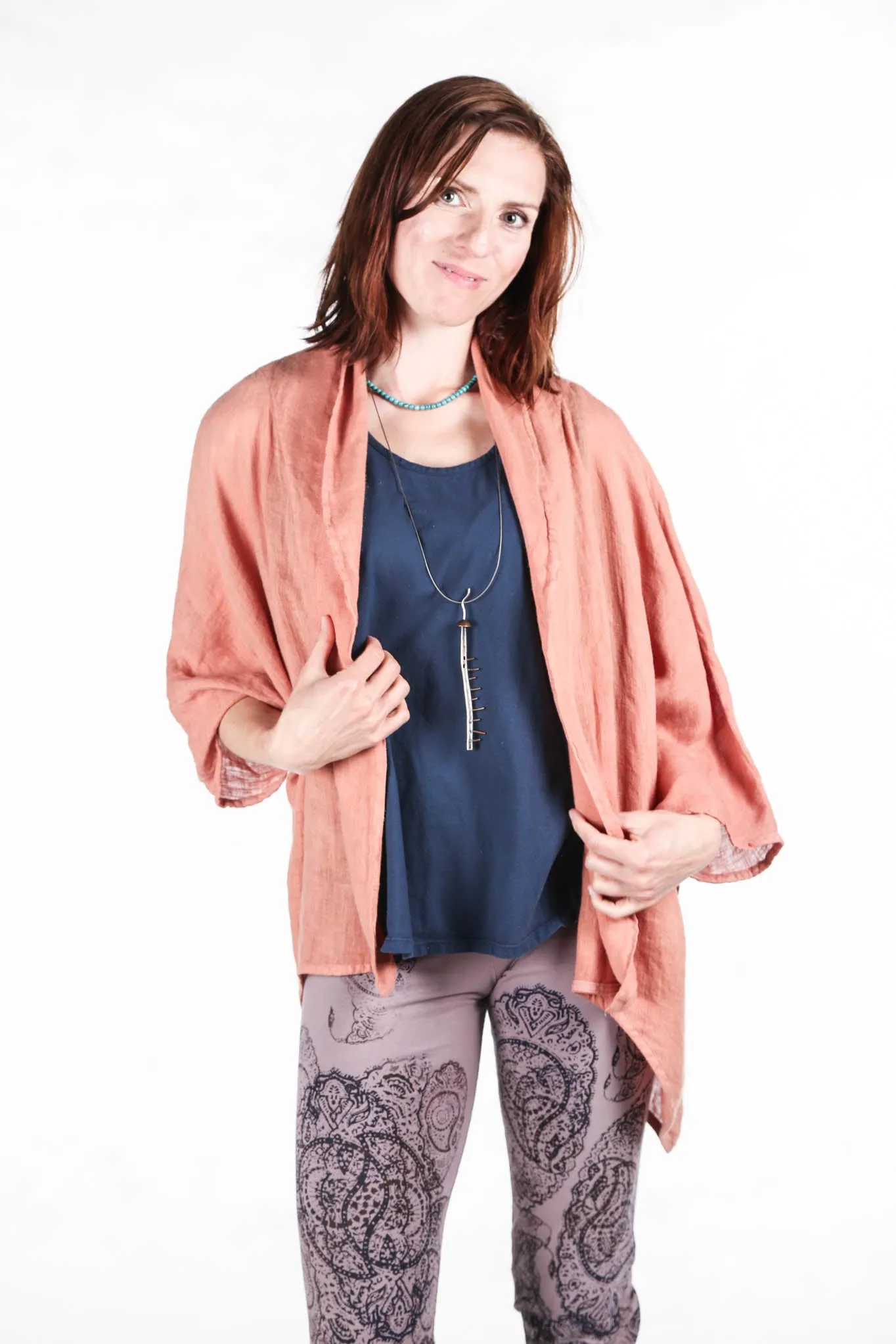 5230 Artful Summer Cardi Sunset Orange - Nouveau Feather
