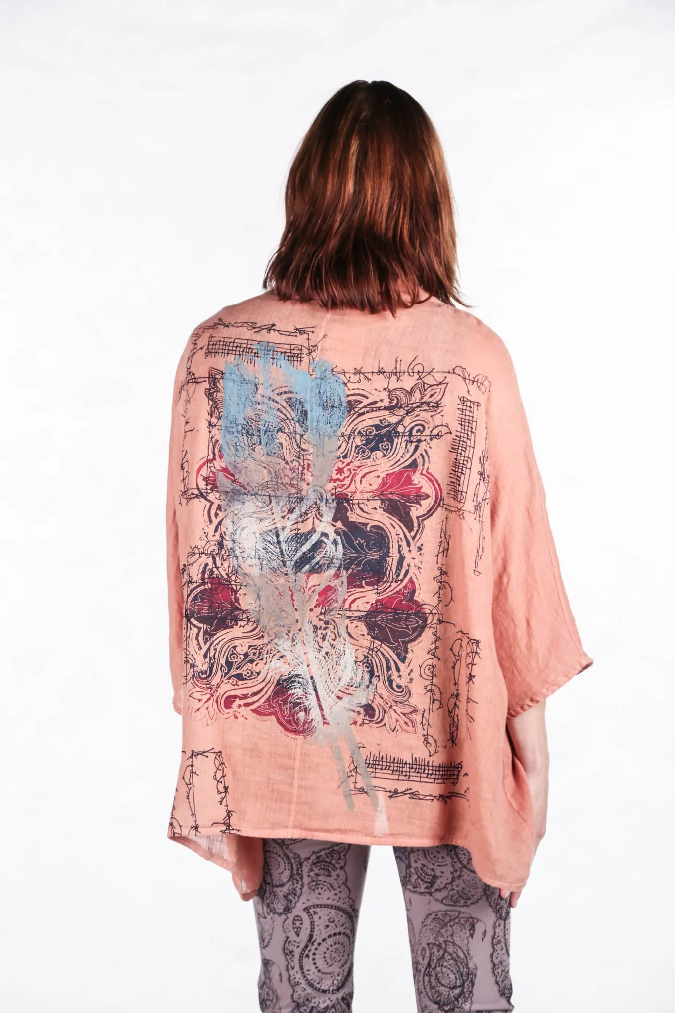 5230 Artful Summer Cardi Sunset Orange - Nouveau Feather