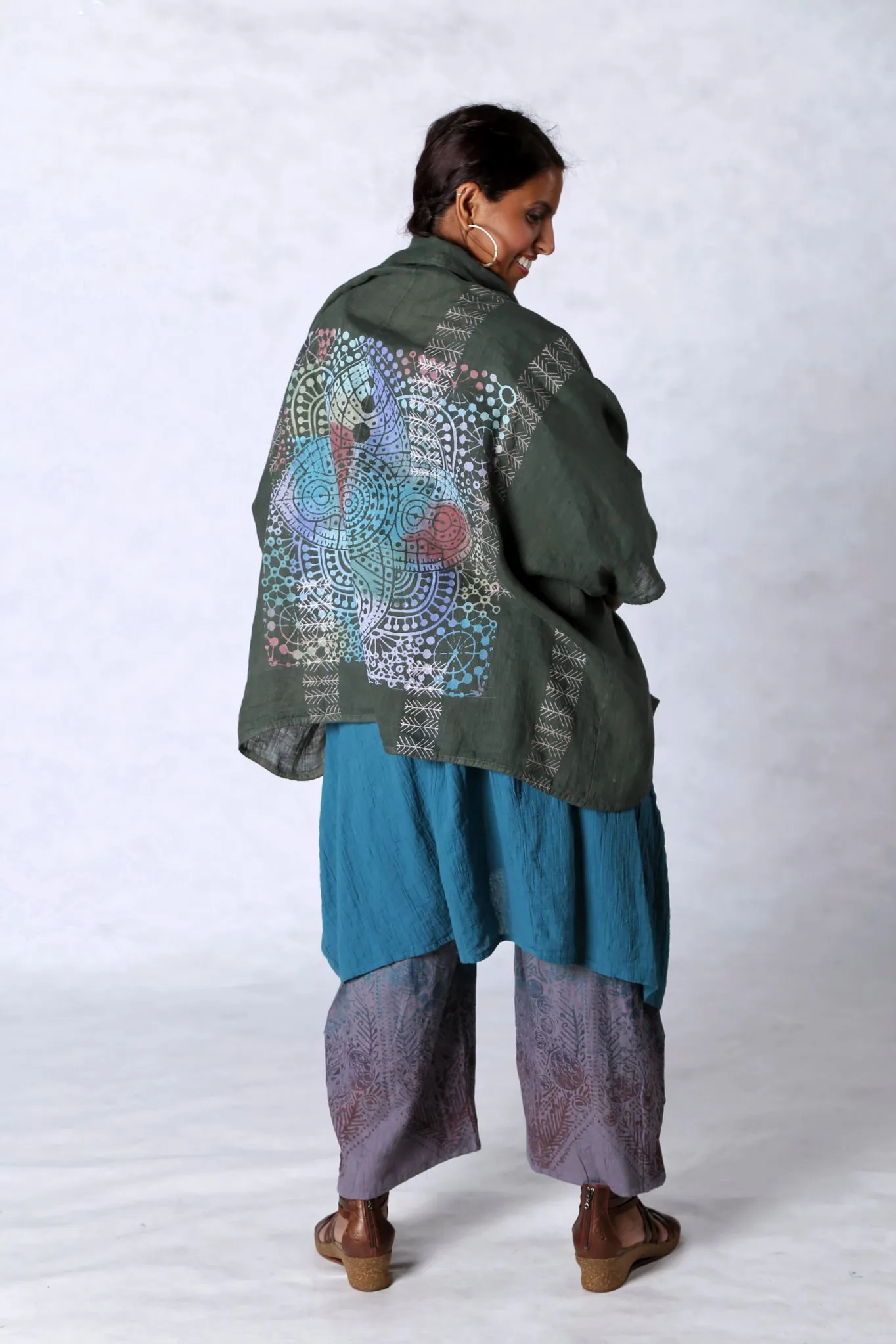 5230 Artful Summer Cardi Tourmaline Green