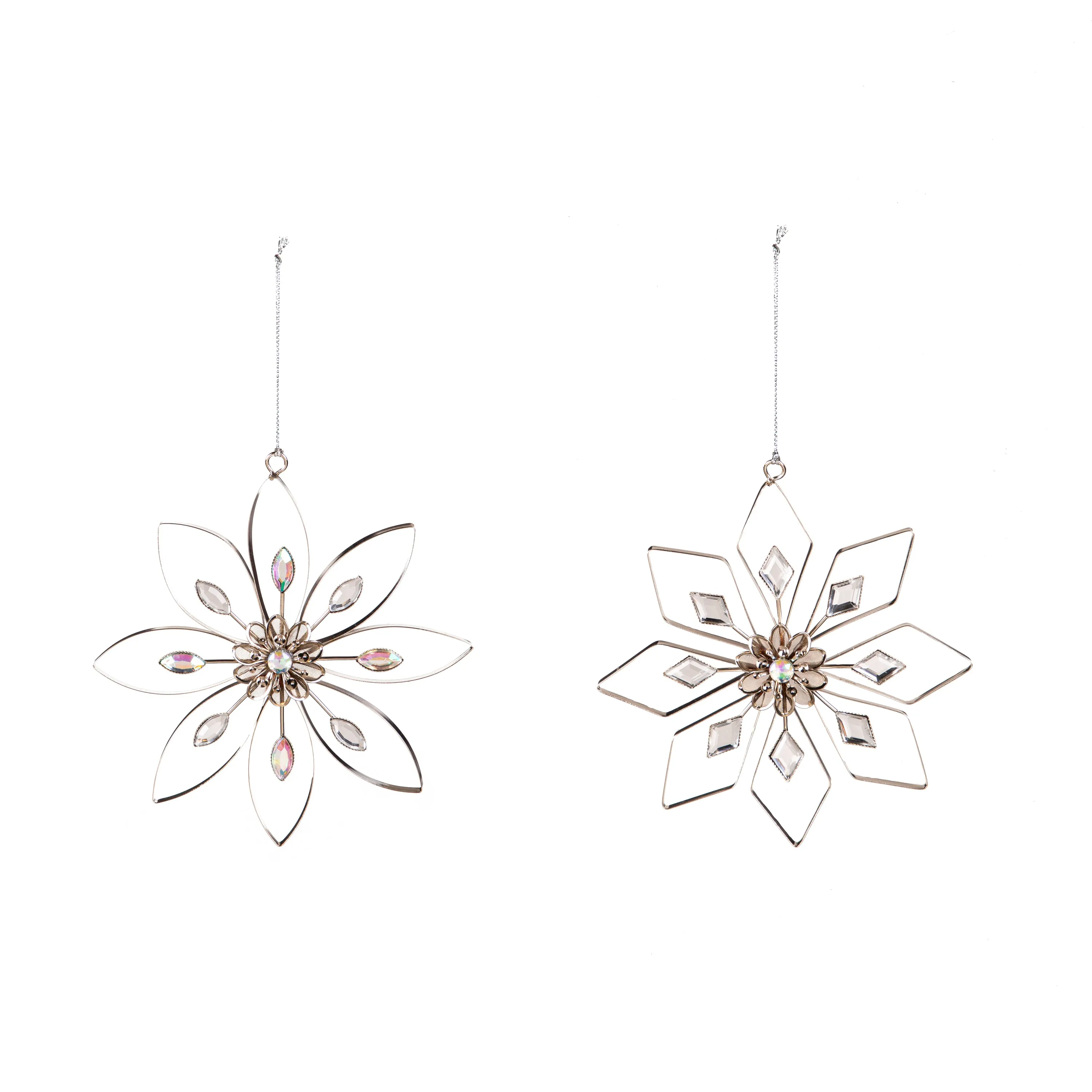 5.25" Metal Snowflake Ornament,3otm402