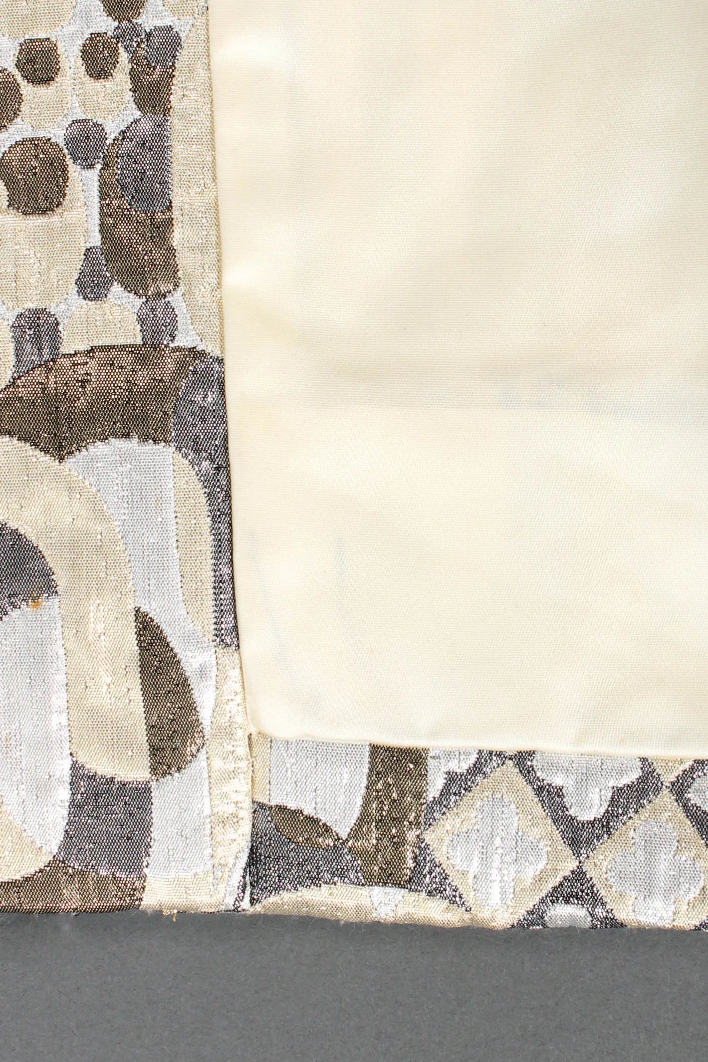 Abstract Quilted Metallic Brocade Coat