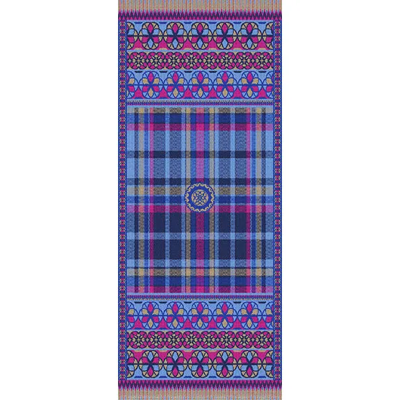 ACE OF PENTACLES WRAP IN BLUE FUCHSIA