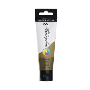 ACRYLIC PAINT - Daler Rowney - SYSTEM 3 -  59ml Tube -	Pale Gold (Hue)