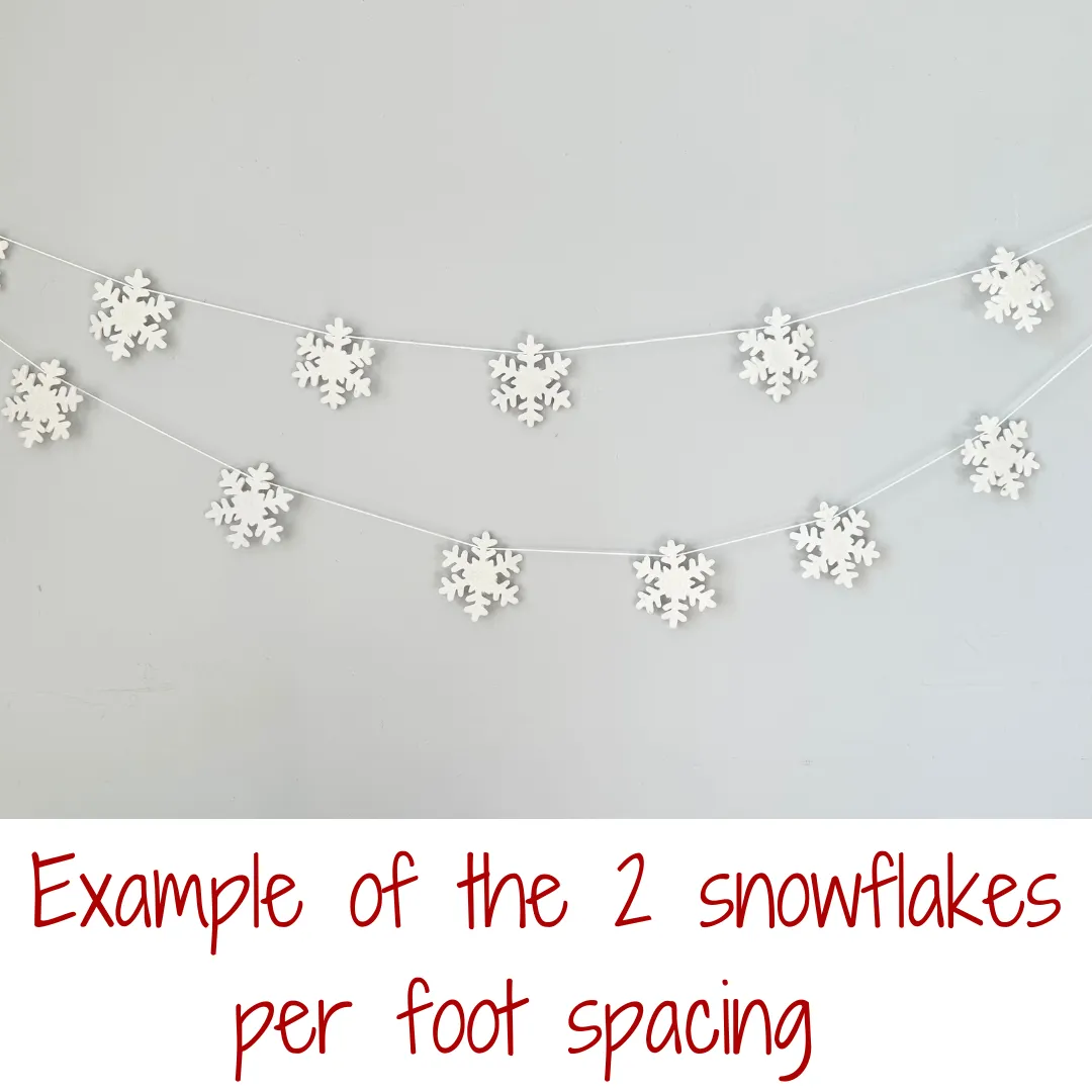 All White Snowflake Garland
