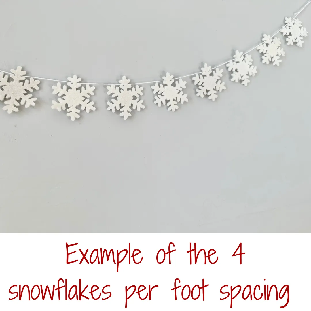 All White Snowflake Garland