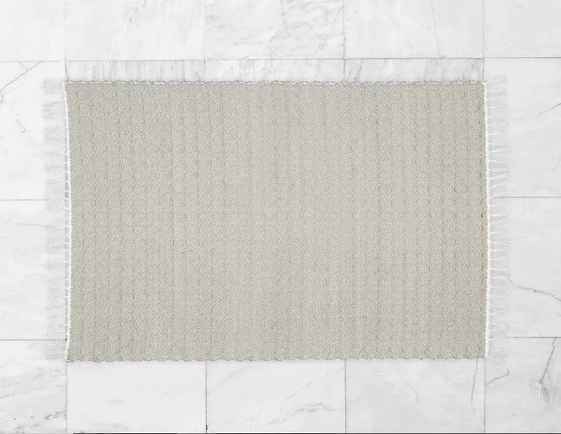 Amelia Jackson Cotton Dhurrie Twill Light Grey 75X120 cm SBED022