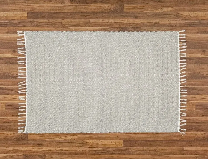 Amelia Jackson Cotton Dhurrie Twill Light Grey 75X120 cm SBED022