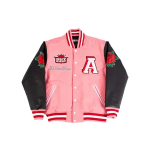 ANDRE 3000 OUTKAST VARSITY JACKET IN PINK