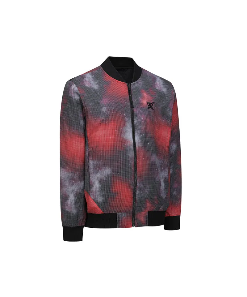 Anew Golf Men's SP Reversible Galaxy Pattern Jacket - Red