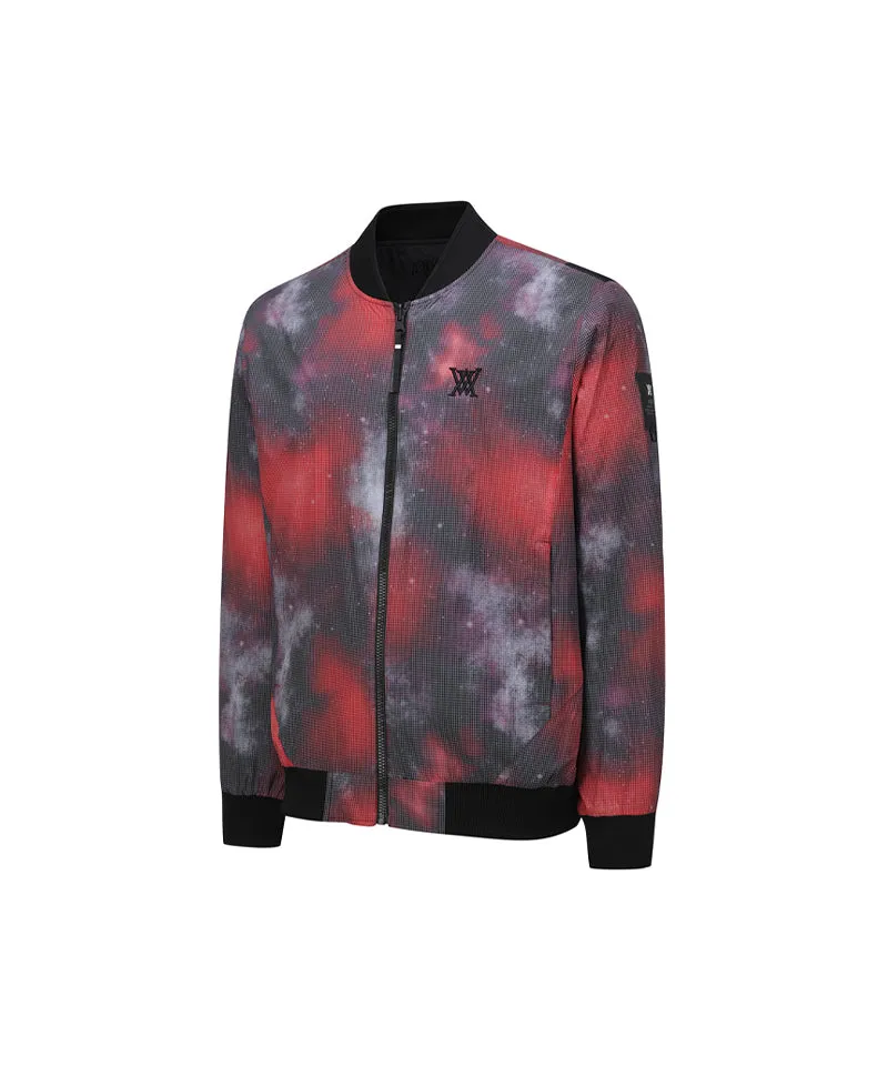 Anew Golf Men's SP Reversible Galaxy Pattern Jacket - Red