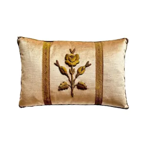 Antique European Raised Gold Metallic Embroidery (#E050724A&B | 12 x 18")