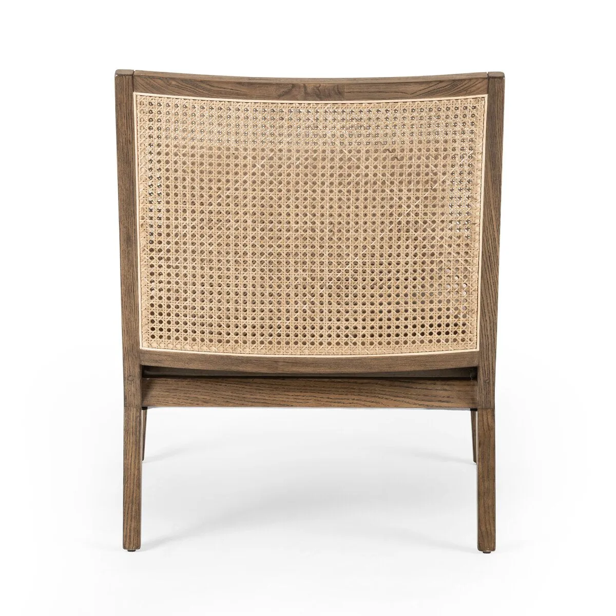 Antonia Cane Arm Chair, Toasted Parawood/Savile Flax