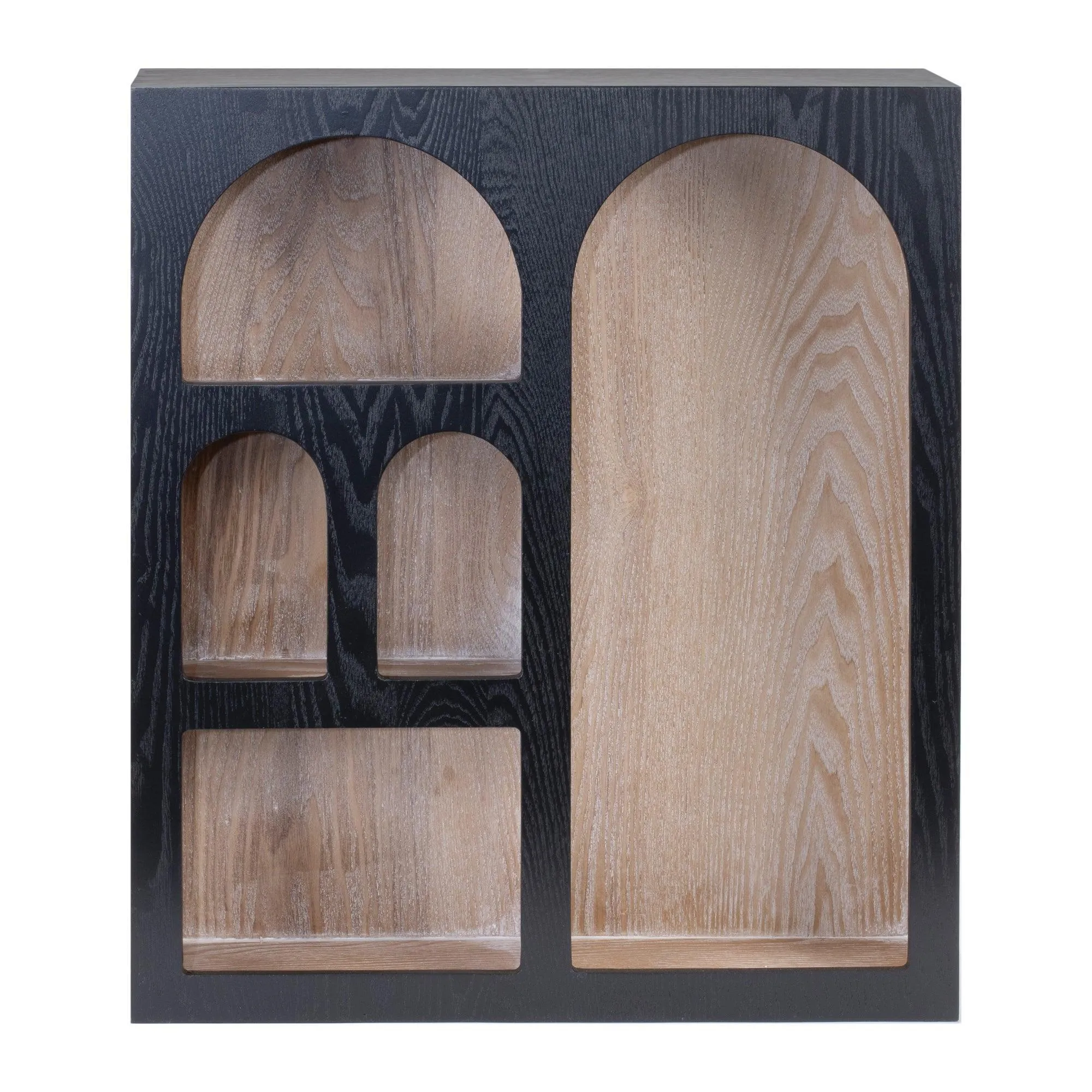 Arched Wood Wall Shelf 22"H