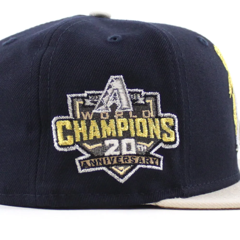 Arizona Diamondbacks 20th Anniversary New Era 59Fifty Fitted Hat (Night Shift Stone Khaki Under Brim)