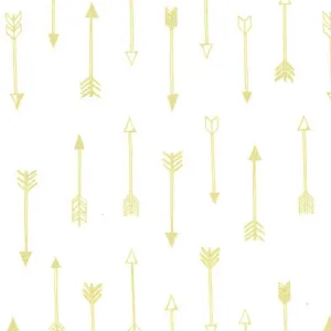 Arrow Flight Arrows in Bright White by Michael Miller Fabrics