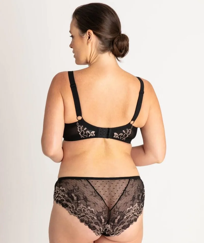 Ava & Audrey Celine Lace Brief - Black/Gold